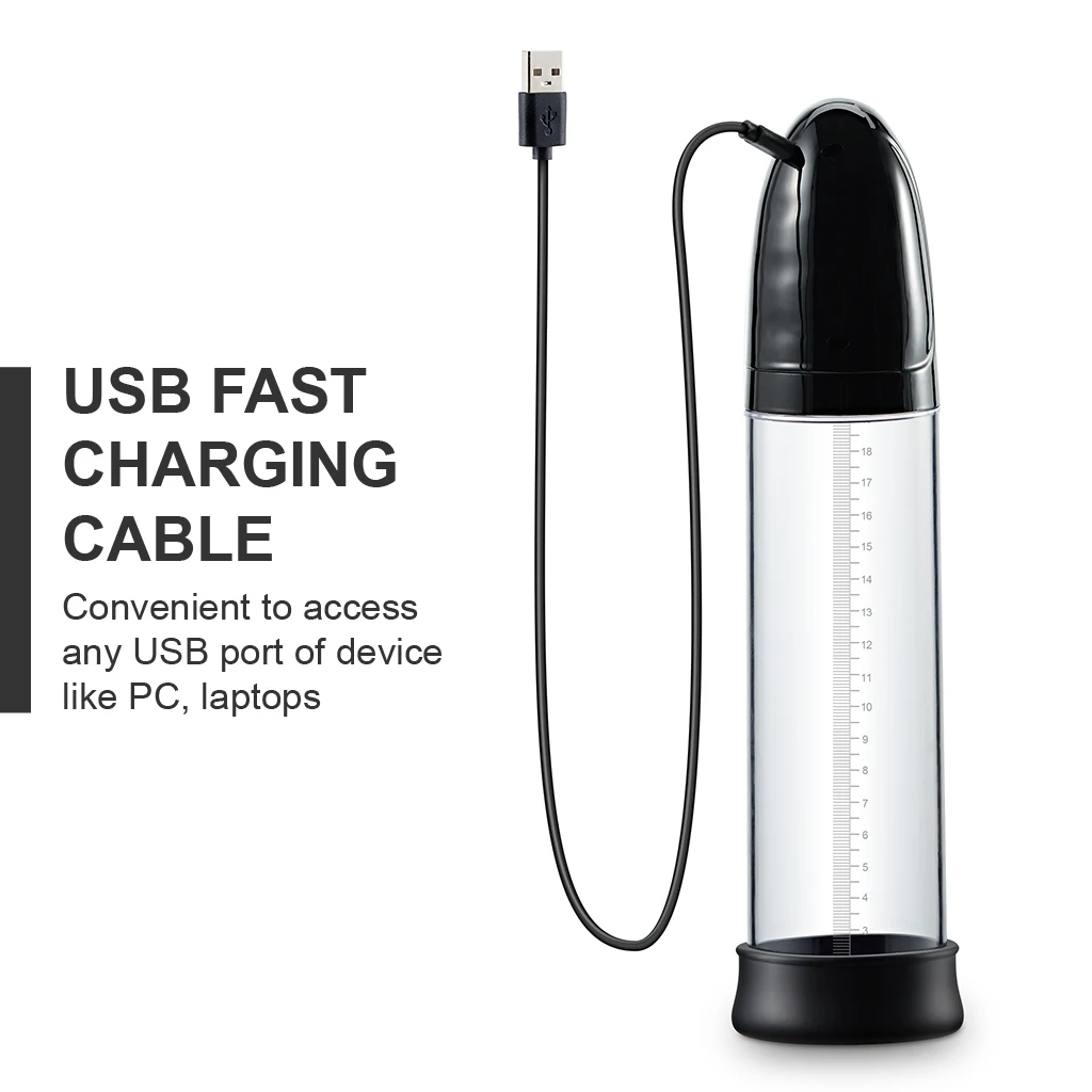 Электрический насос для пениса Luvkis X40 вакуумный с USB зарядкой и 3 скоростями