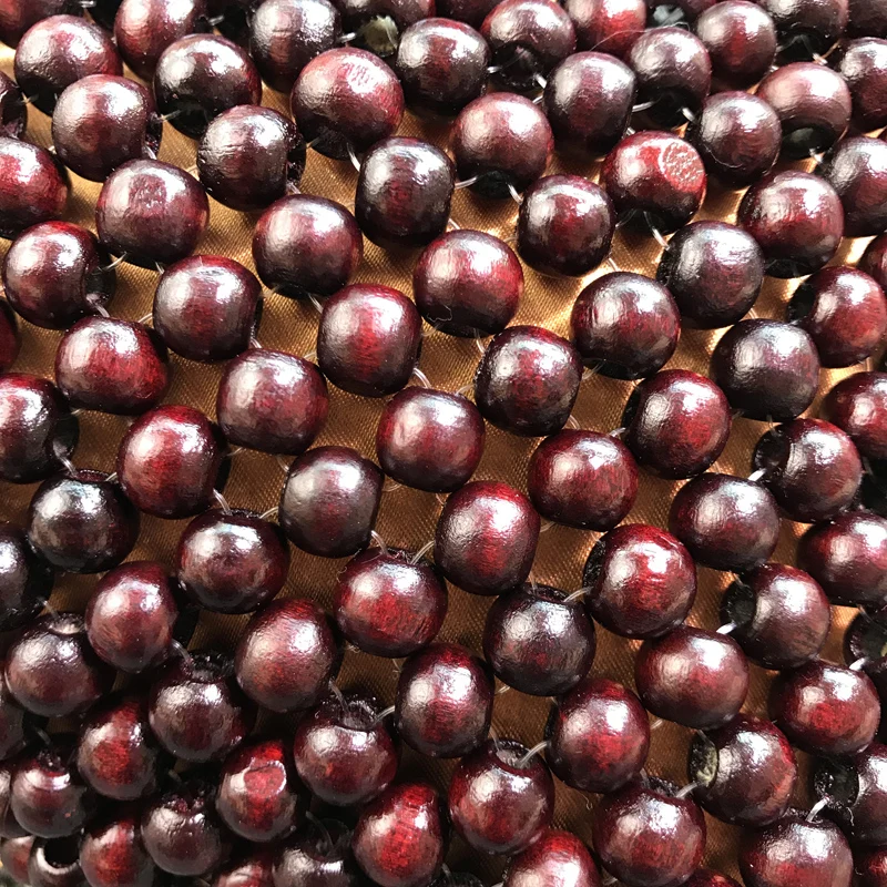 Car Home Interior Accessories 2Pcs Natural Wood Bead Neck Supports Protect Pillow Summer Headrest Pad Seat Cushion |