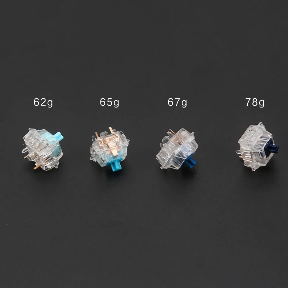 Синие переключатели zilent V2 62g/65g/67g/78g для механической клавиатуры