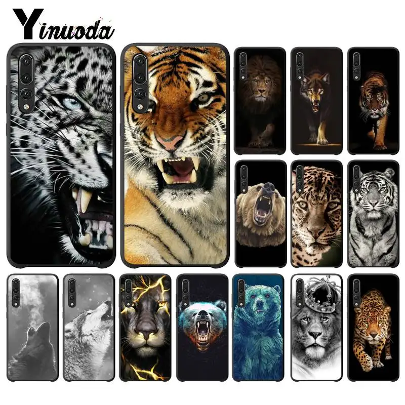 Yinuoda Русская версия Волк тигр Лев Леопард медведь чехол для телефона HuaweiP9 P10 Plus Mate9