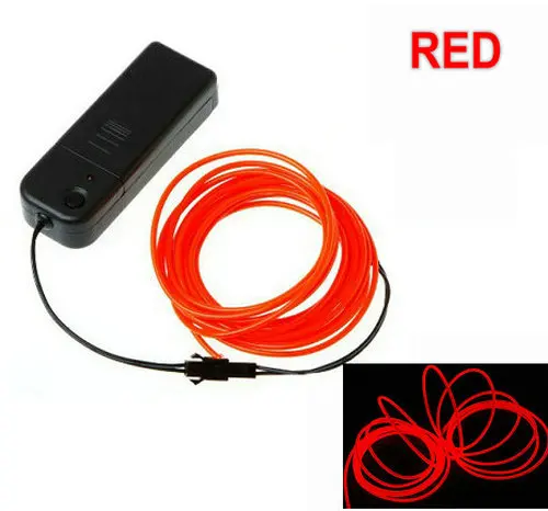 10 шт./лот 5 м неоновый свет EL провода баллон светодиодной лампы стробоскопа Гибкая