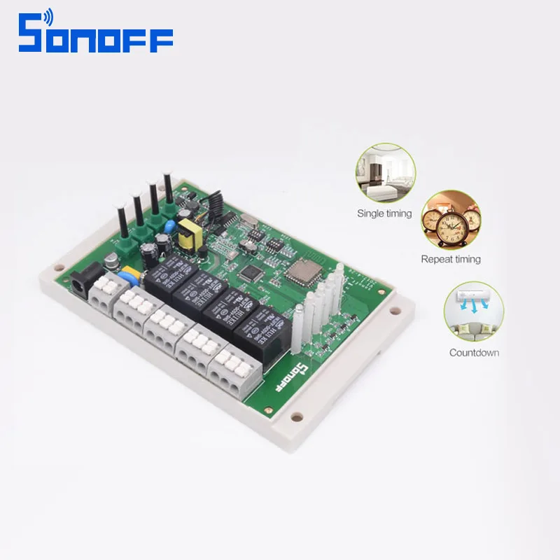 Sonoff 4CH Pro умный дом RF Wifi светильник переключатель рабочие режимы блокировка
