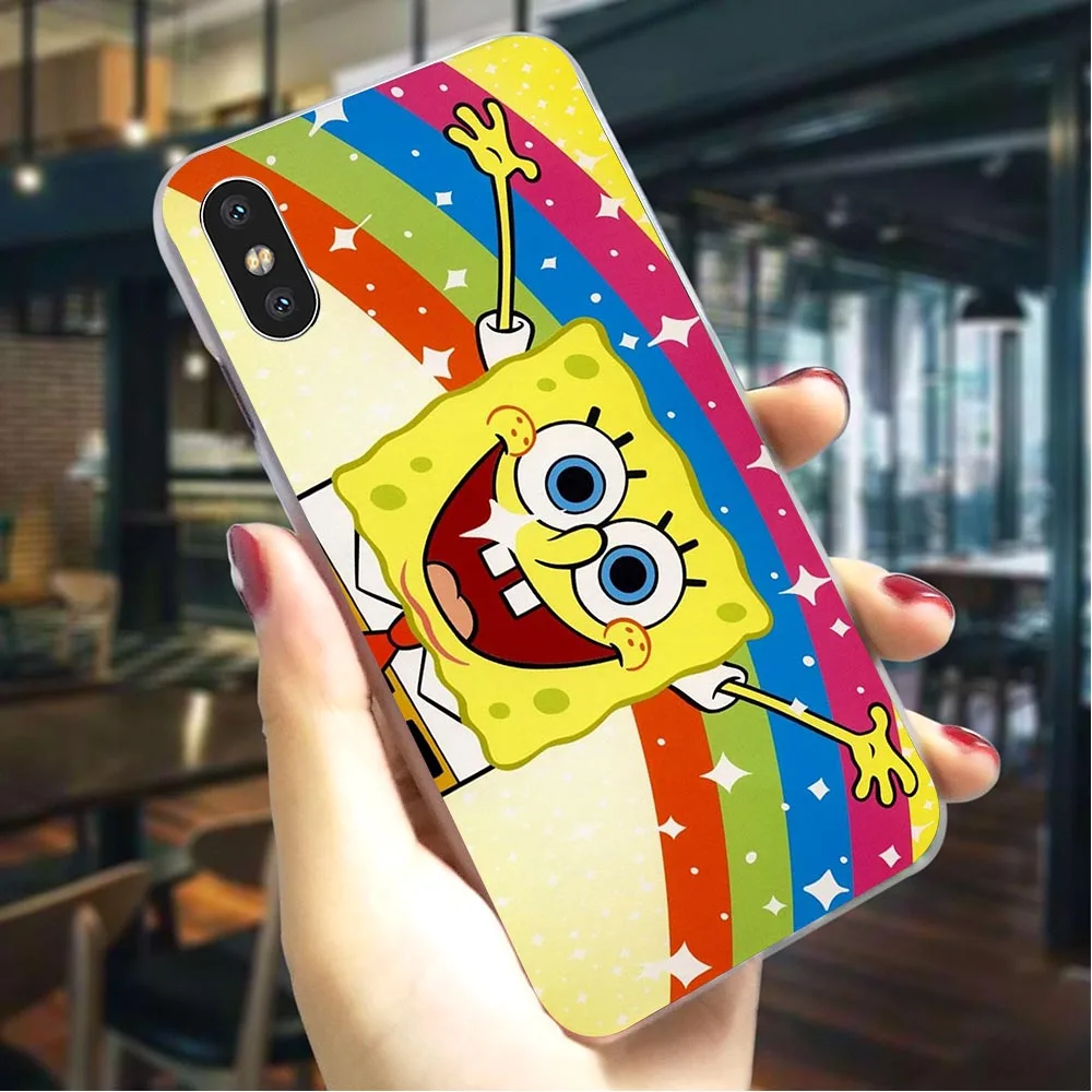K0005103 Чехол для телефона SpongeBob SquarePants iPhone 6S 5 5S SE 6/6 6S Plus 7 8/7 8 Plus X XS XR Xs Max, жесткий чехол с принтом - Цвет: K0005103