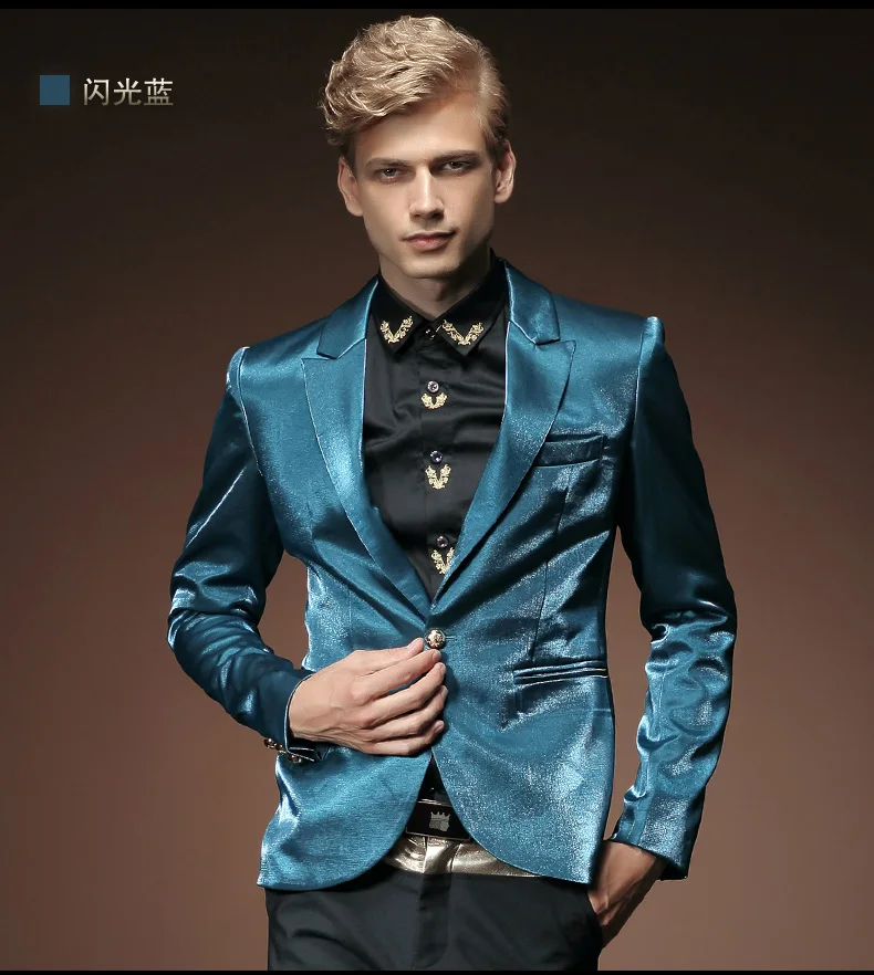 Fanzhuan Новая мода Повседневная Демисезонный Мужская мужчина малый, черного цвета корейский 510009 Блейзер красный