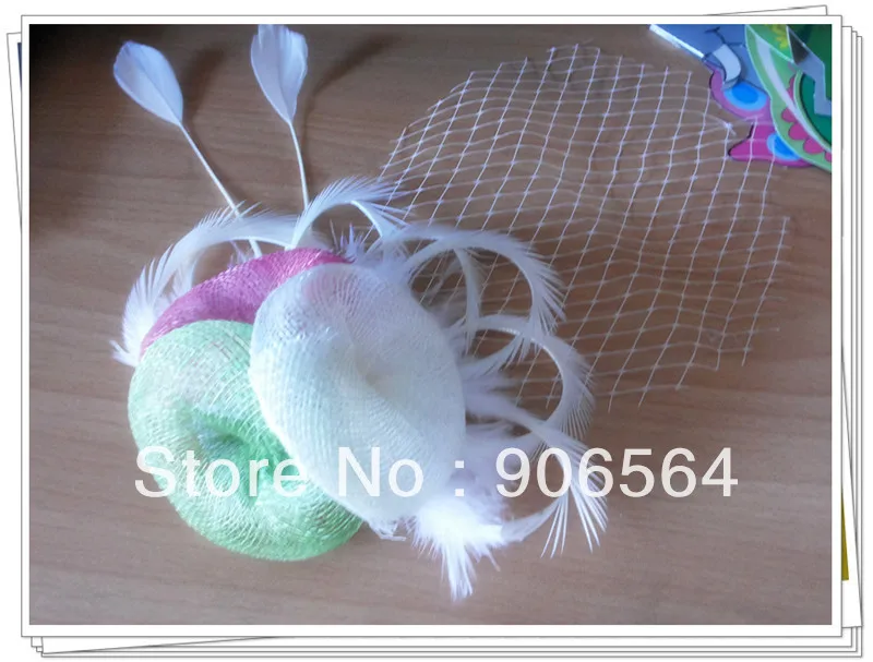 

sinamay flower shape fascinator hair accessories cocktail hats cute party hats Race Event hairstyle mixed COLOR 6Pcs/lot MSF270