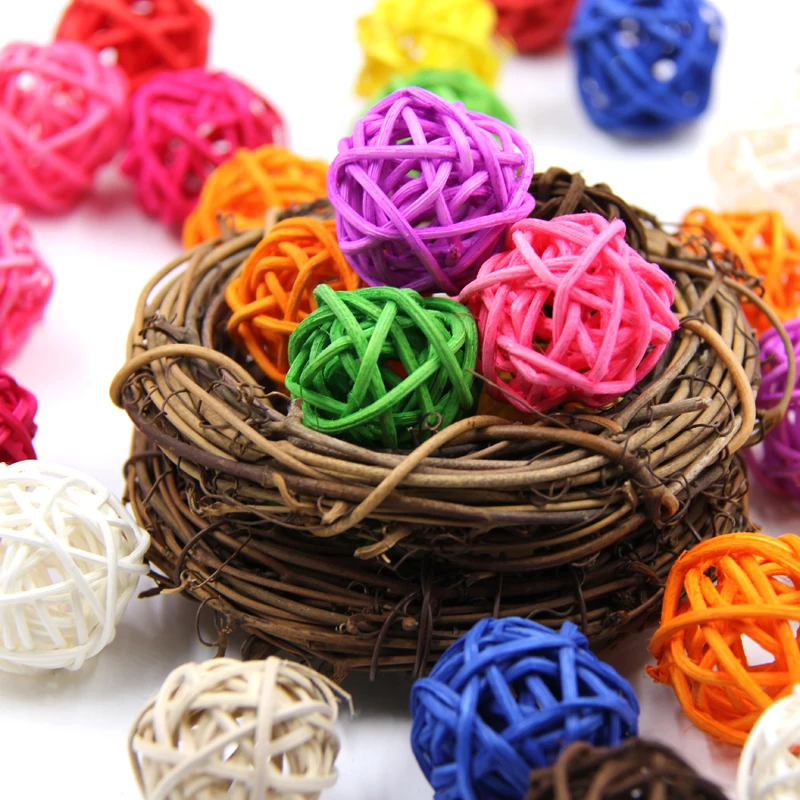 5 шт. 3 см многоцветный ротанговый шар Diy Sepak Мячи Takraw домашние украшения и