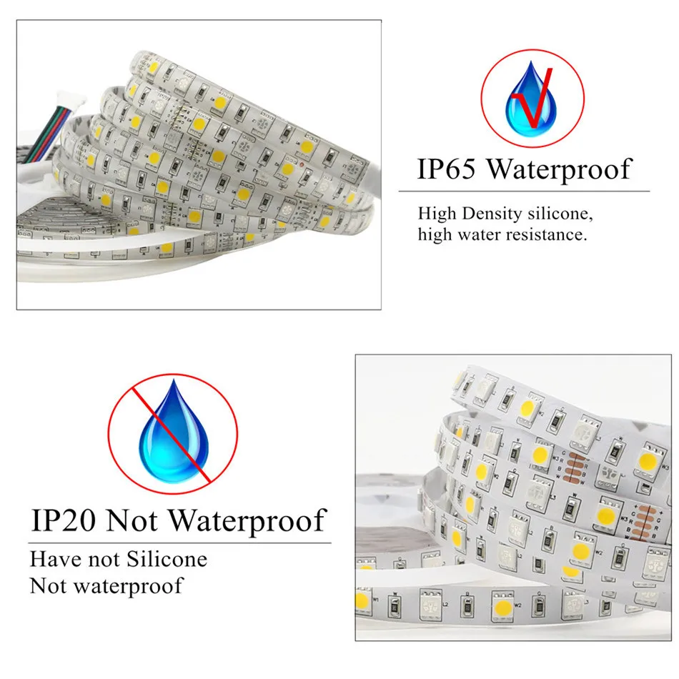 RGB Светодиодная лента Водонепроницаемая 5050 RGBW RGBWW светодиодный светильник Гибкая