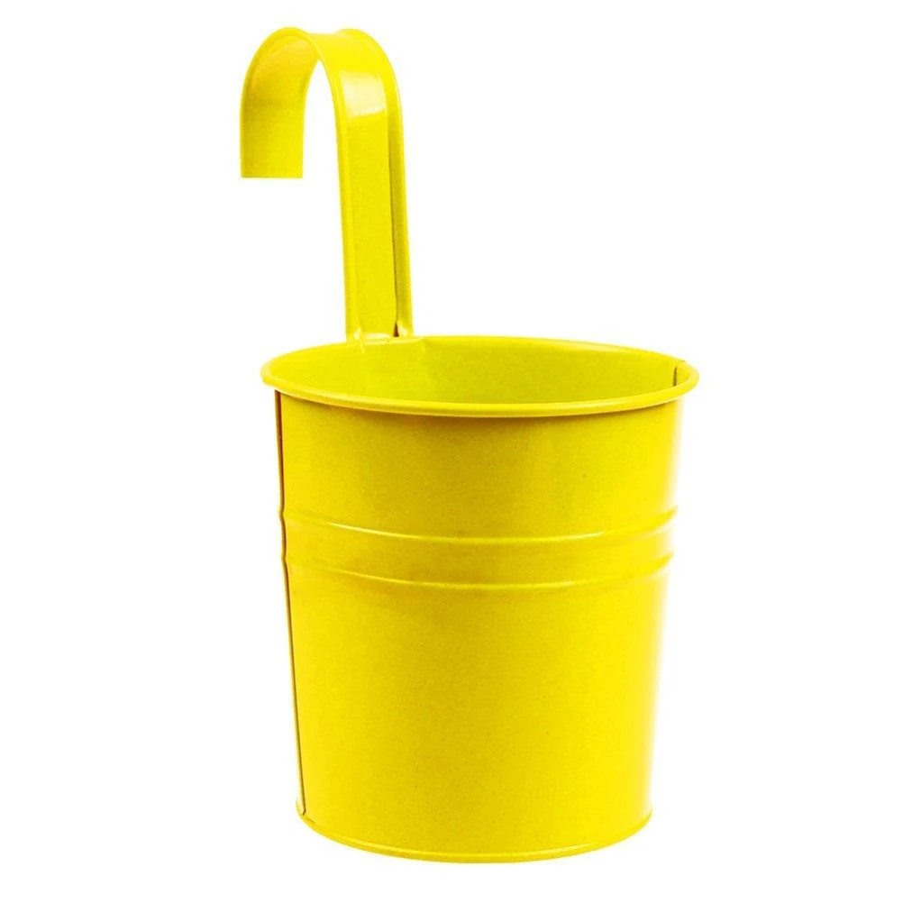 1 шт. подвесная ваза из кованого железа Цветочная бочка балконные горшки