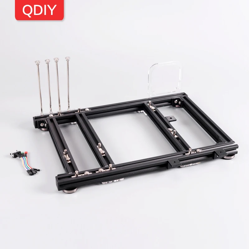 QDIY PC-JMK6 MicroATX алюминиевый сплав горизонтальный полный Открытый Чехол для компьютера шасси для DIY плеера