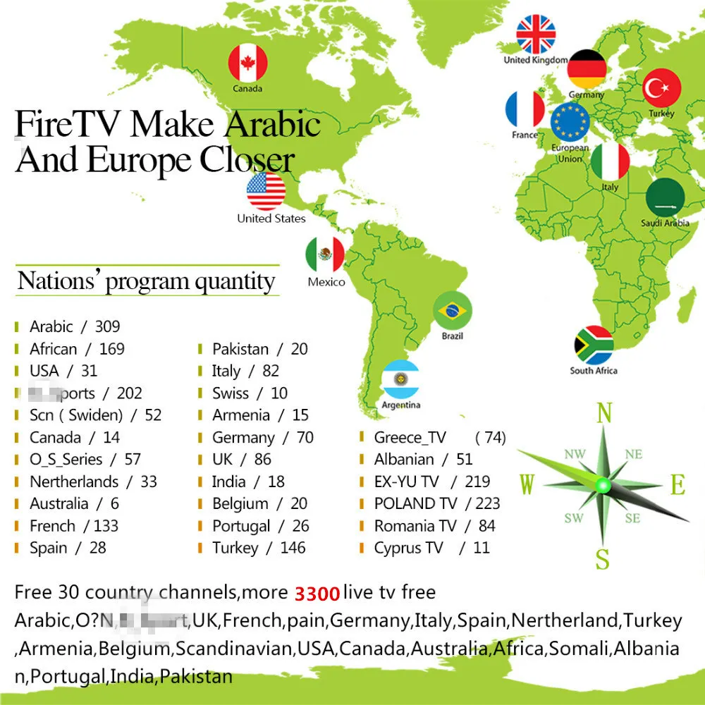 DVB S2 4k спутниковый ресивер с Iptv Европа 1 год аккаунт бесплатно 3300 арабский Италия Швеция французская Германия Африка chs IPTV M3U