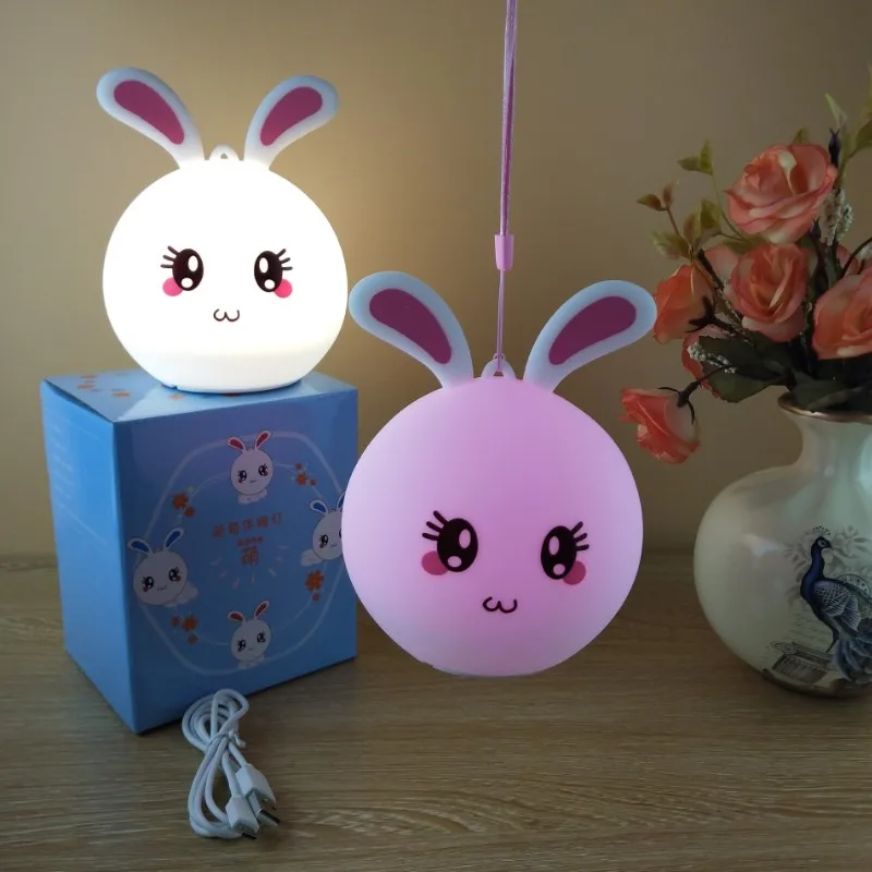Новый светодиодный ночник с кроликом для детей детская прикроватная лампа