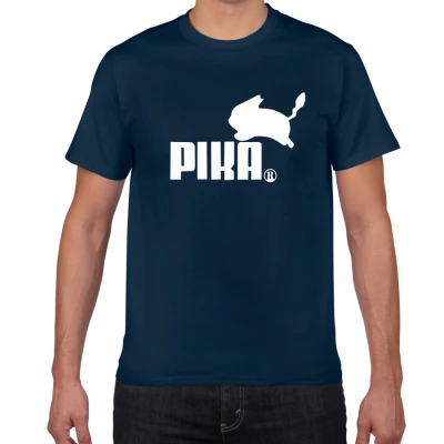 purplish blue Забавная футболка, милые футболки homme Pumba/Pira, мужские хлопковые топы с короткими рукавами, крутая футболка, летний Трикотажный костюм, футболка для мужчин - Цвет: purplish blue