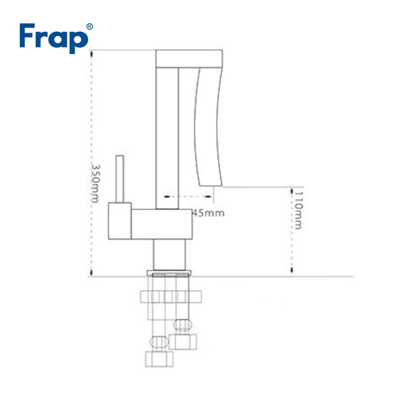 Смеситель кухонный Frap Y40024 современный кран для холодной и горячей воды одно
