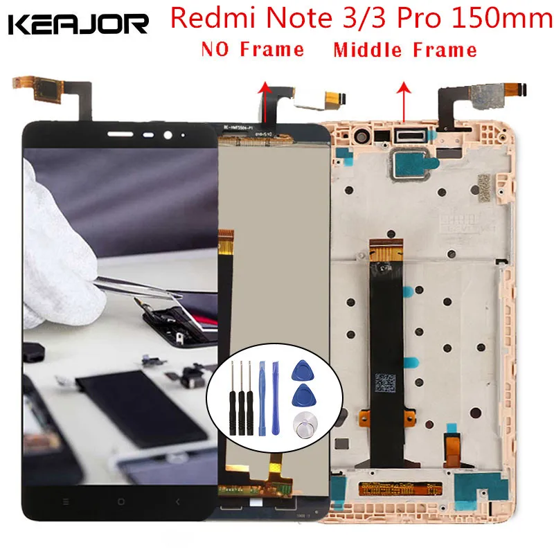 Для Xiaomi redmi note 3 ЖК-экран протестирован AAA ЖК-дисплей + сенсорный экран с мягкой