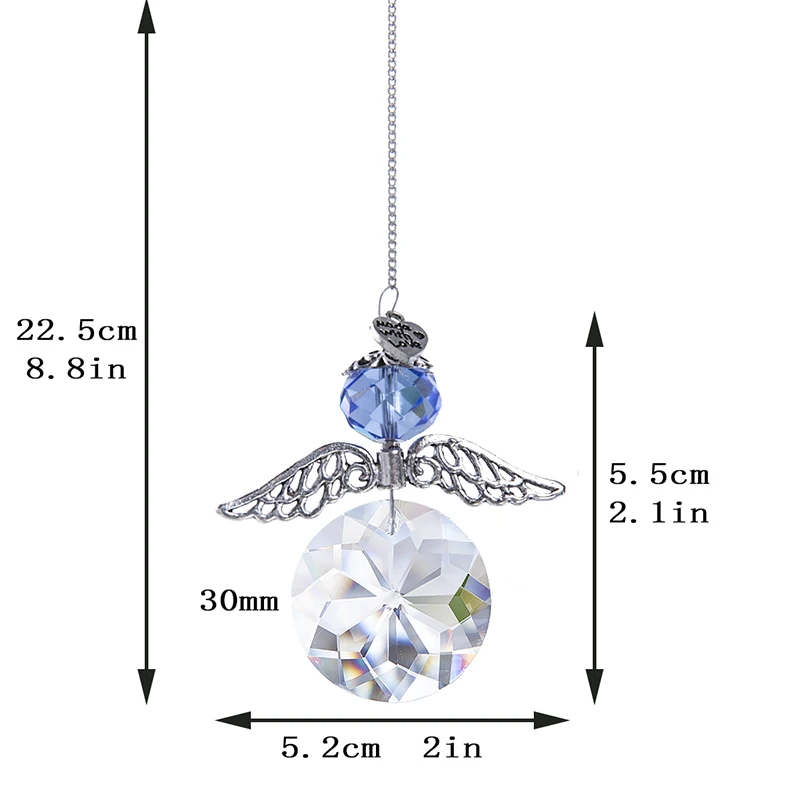 H &amp D подвесная Хрустальная подвеска в форме ангела окно Ловец снов радужная 30 мм