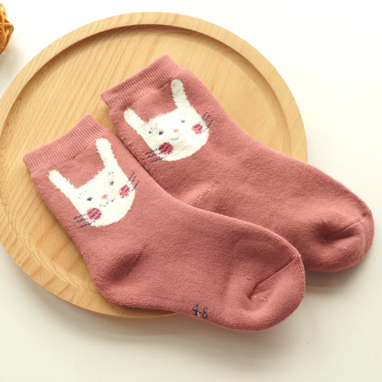 5 Pairs/Lot Winter Blusher Rabbit Thickening Children Girls Cotton Socks Super Warm Baby Kids Socks 2-4Y/4-6Y6-8Y/8-10Y images - 6