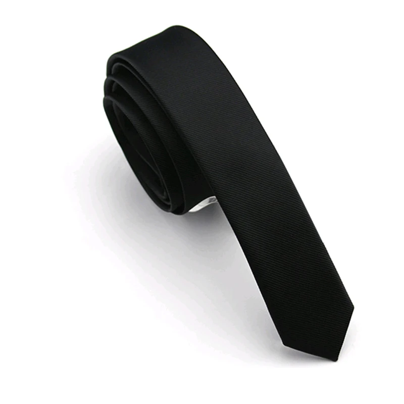 KAMBERFT высокое качество 4 см натуральный шелк галстук сплошной цвет черный ручной