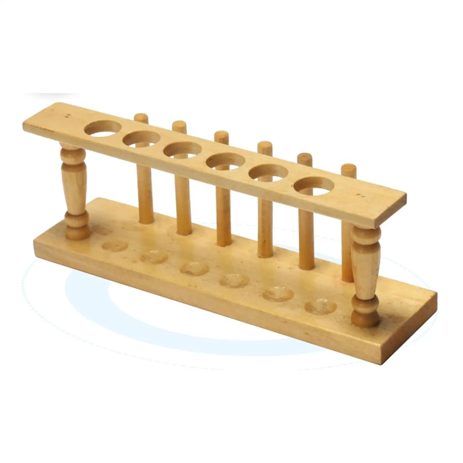 6 Holes Lab Wooden Test Tube Storage Holder Bracket Rack With Stand Sticks | Канцтовары для офиса и дома