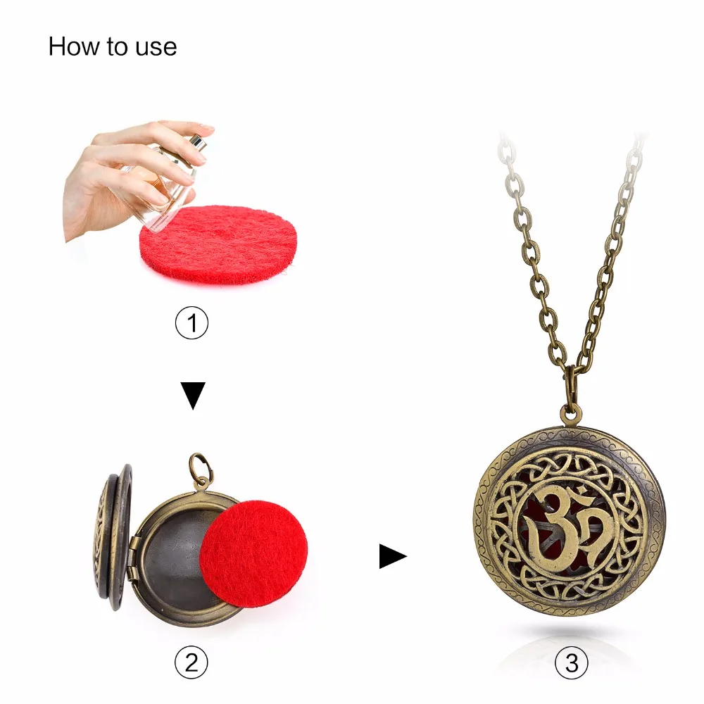 

Vintage Antique silver Color Deer Carved Diffuser Lockets Necklace For Aromatherapy Essential Oil Necklace Christmas Gift