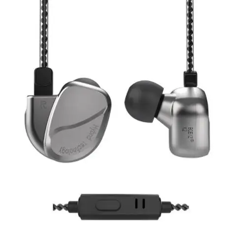 Silver with mic Новинка BQEYZ K2 2DD+ 2BA гибридные наушники вкладыши HIFI бас DJ Monito спортивные наушники для бега наушники с микрофоном - Цвет: Silver with mic
