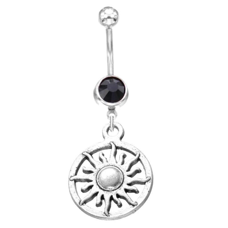 5PCS Surgical Steel Tortoise Piercings Ombligo 14G Star Moon Navel Belly Button Piercing Dangle Earrings Body Jewelry | Украшения и