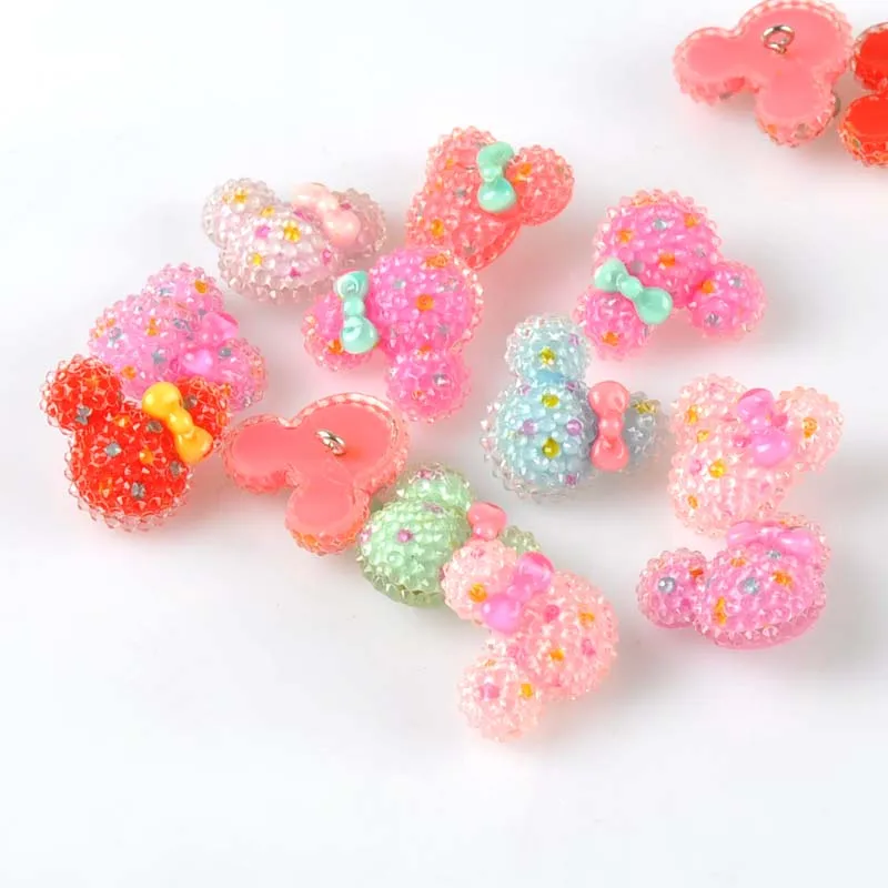 10 шт. разноцветные декоративные пуговицы в форме медведя 18x20 мм| |