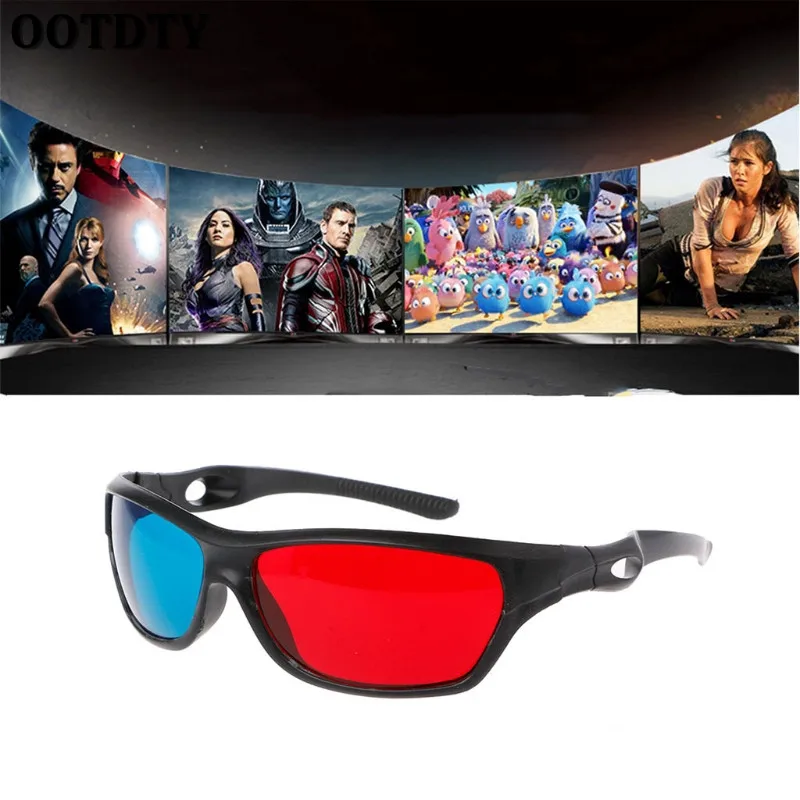 OOTDTY универсальные белые очки красного синего цветов 3D для фильмов игр DVD видео