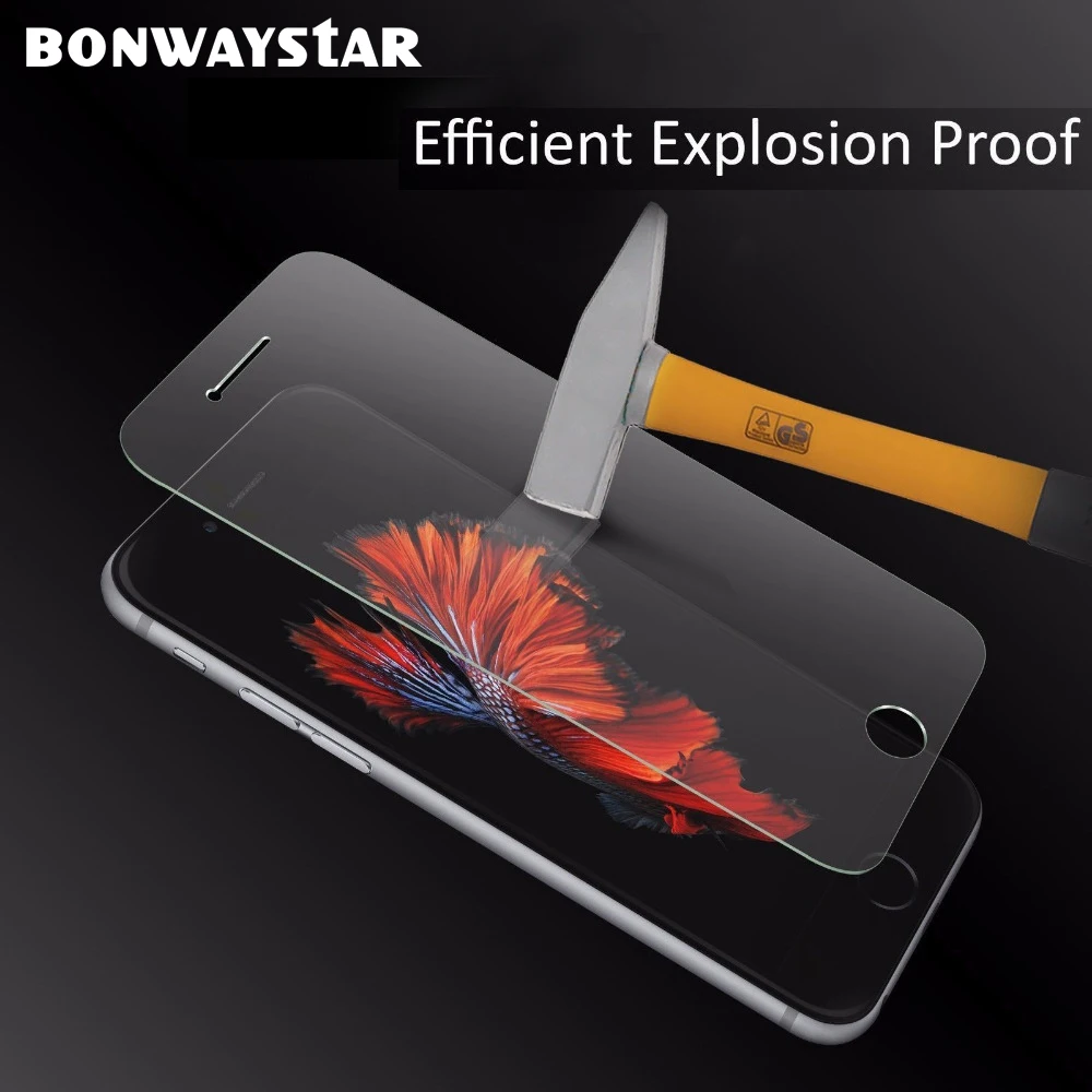 Защитное закаленное стекло для iPhone 7P 7 8 6SP жесткое X 5C 5S 6S|Защитные стёкла и плёнки