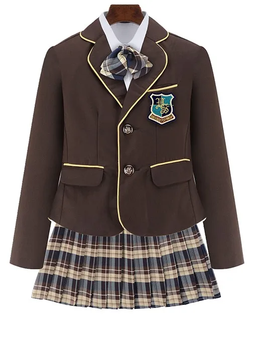 

Elementary School Students Suit Girls and Boys Uniforms British style Winter Children Formal