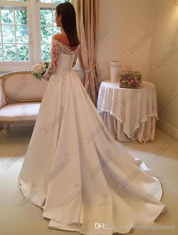 Yiwumensa Vestidos de Novia Роскошные кружево трапециевидной формы свадебное платье 2019 плюс