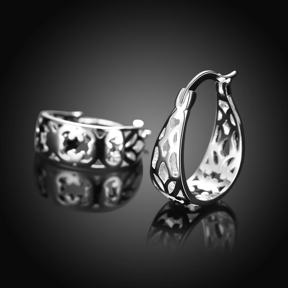 Женские серьги кольца из серебра 925 пробы с перфорацией|loop earrings|hoop earrings designsearrings