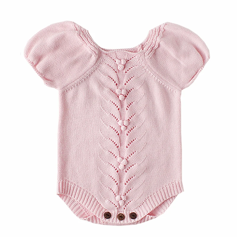 Детская вязаная одежда для девочек комбинезон новорожденных ручной работы