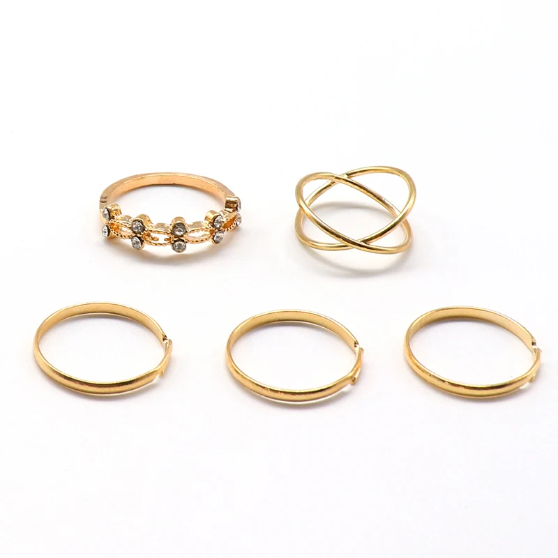 Модный женский комплект из 8 шт./компл. золотистого геометрического круга цветка