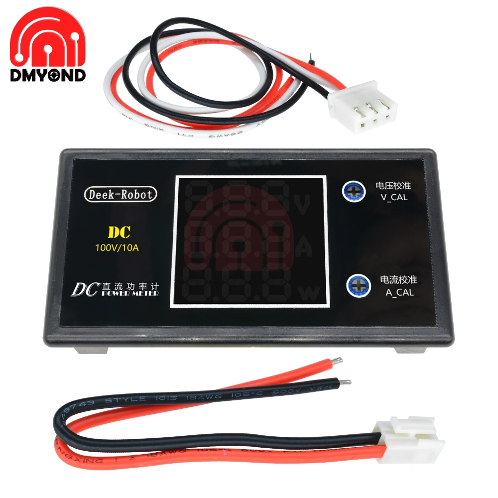 Цифровой вольтметр постоянного тока 0 100 в 10 А ЖК дисплей ваттметр амперметр