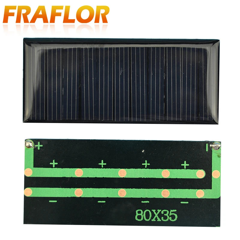 100Pcs Small Polycrystalline PET Solar Panel Cell Mini Modules 5.5V 50mA 0.275W For 3.6V Battery Charger DIY Toy | Электроника