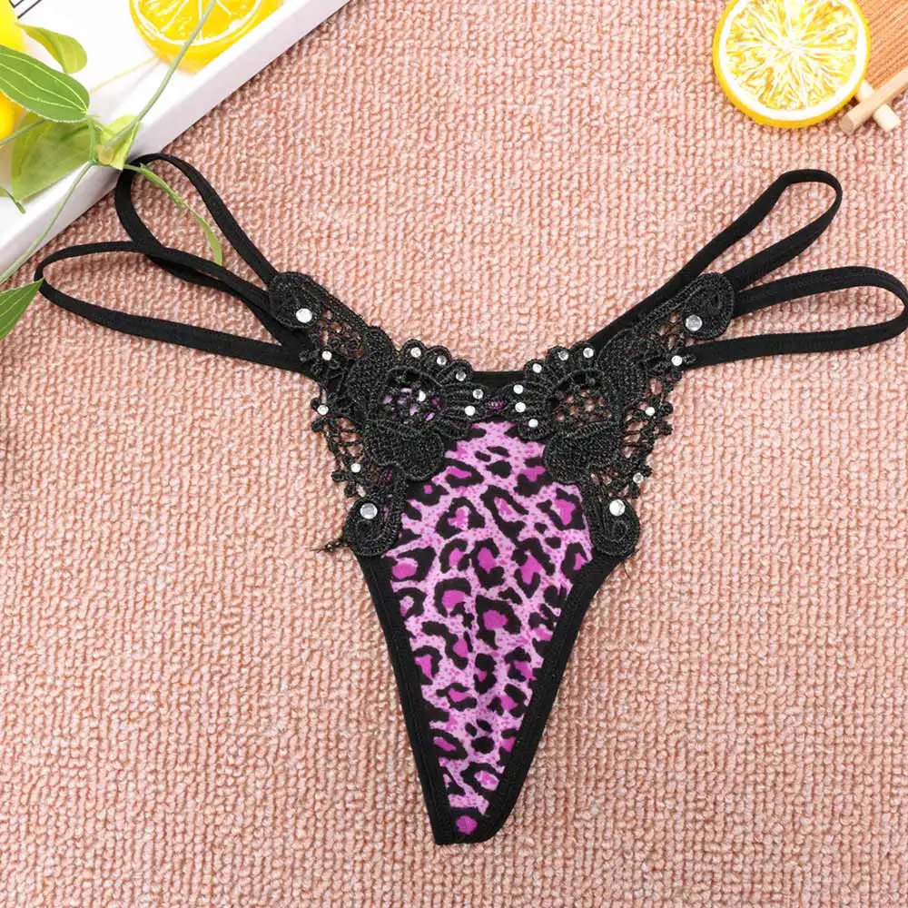 Женские леопардовые сексуальные стринги трусики с Т образной спинкой нижнее