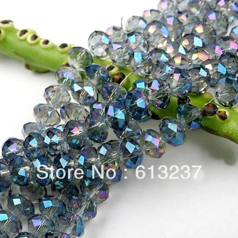 

70pcs Multicolor AB+ crystal glass light blue faceted abacus 5x8mm high quality loose beads jewelry making 15 inch MY4732