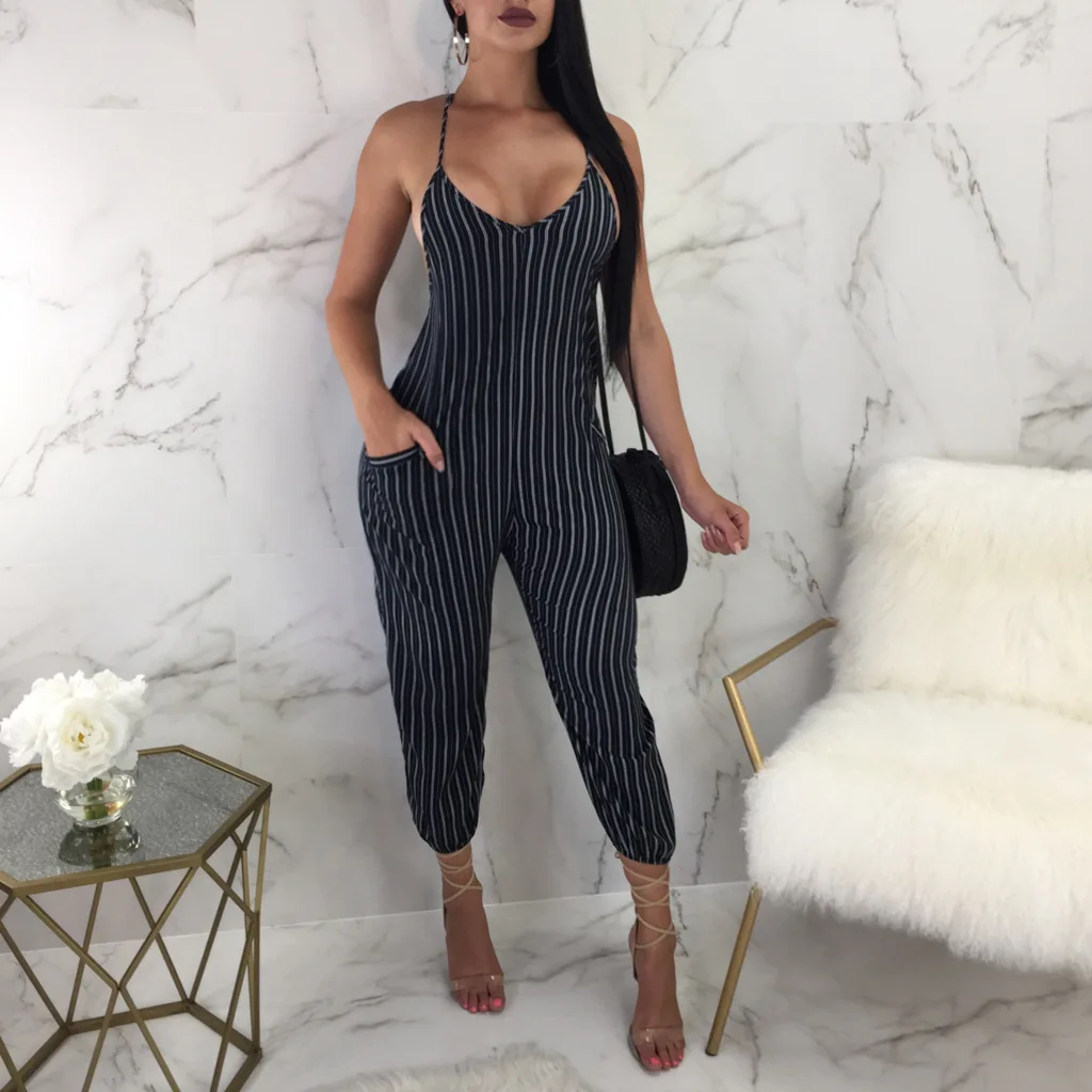 Бретельках v образный вырез на шее размера плюс комбинезон без бретелек с