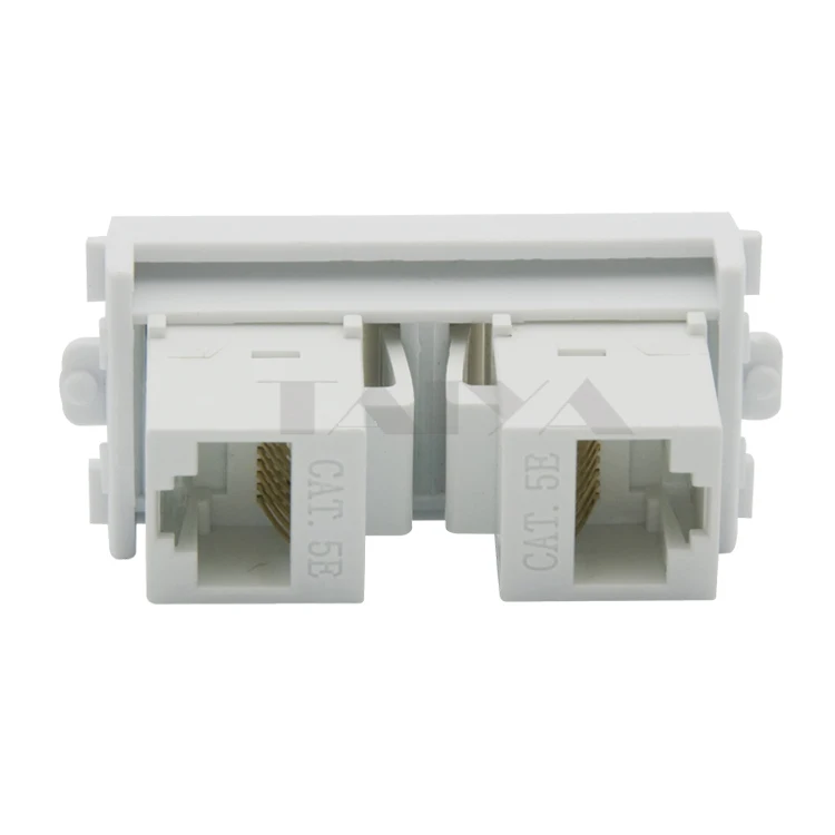 Настенный разъем RJ45 female с двумя портами|wall plate|wall connectorwall plate connector |