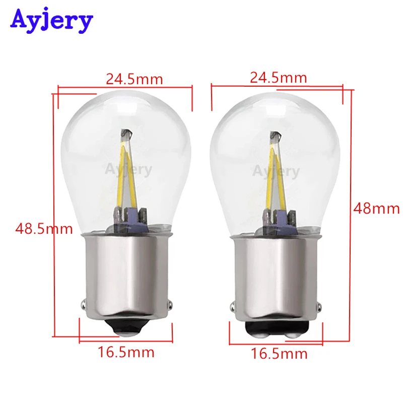 AYJERY Новые 8 шт. 1156 BA15S COB 48 SMD 1157 BAY15D работающего на постоянном токе 12 В в авто
