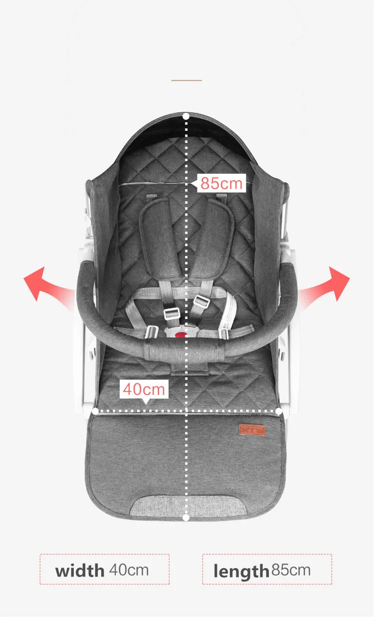 YOYAnoble Детские коляски тележка Портативный складной каретки poussete легкий свет