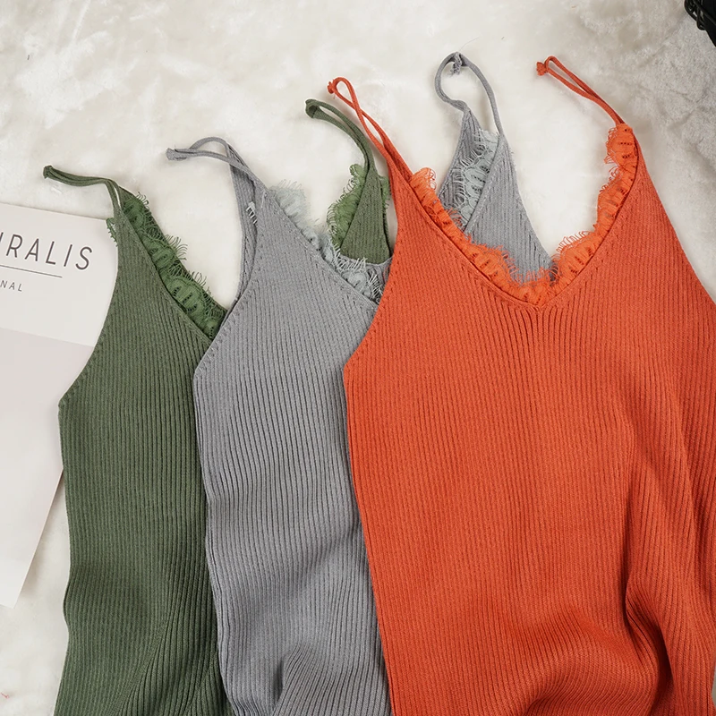 Женское трикотажное платье Повседневное Платье До Колена на тонких бретельках