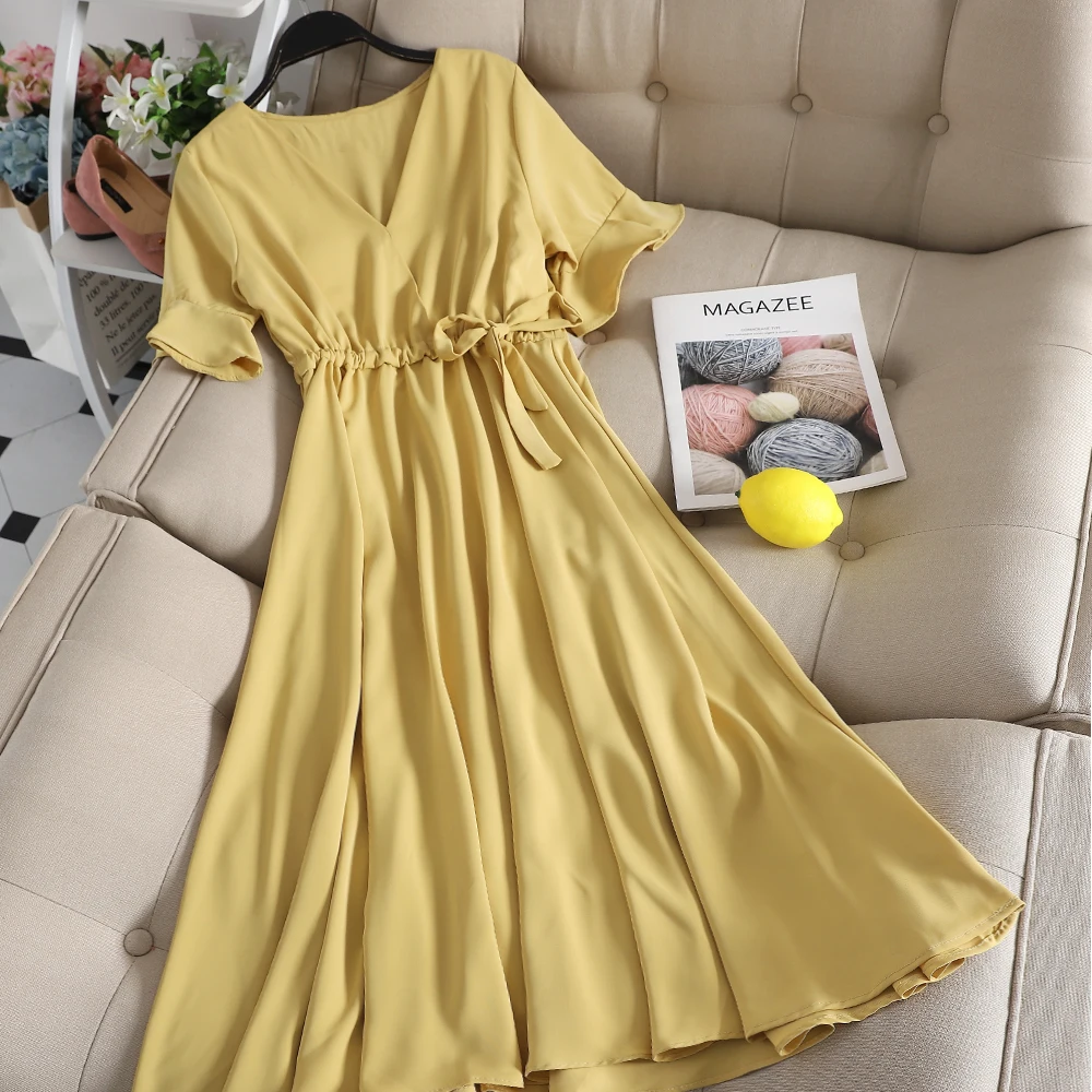 SKOONHEID женское шифоновое ТРАПЕЦИЕВИДНОЕ длинное платье летние романтические