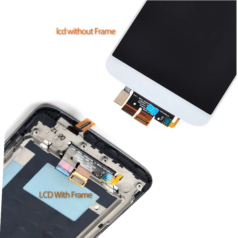 Для LG G2 F320 ЖК-дисплей Экран сенсорный дигитайзер каркасные Дисплей черный белый