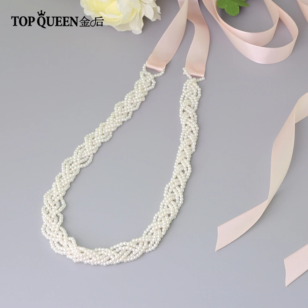 TOPQUEEN S262 Свадебные ремни с жемчугом, свадебные пояса с жемчугом, Свадебные ремни с жемчугом, свадебные пояса с жемчугом, аксессуары для свадебного платья