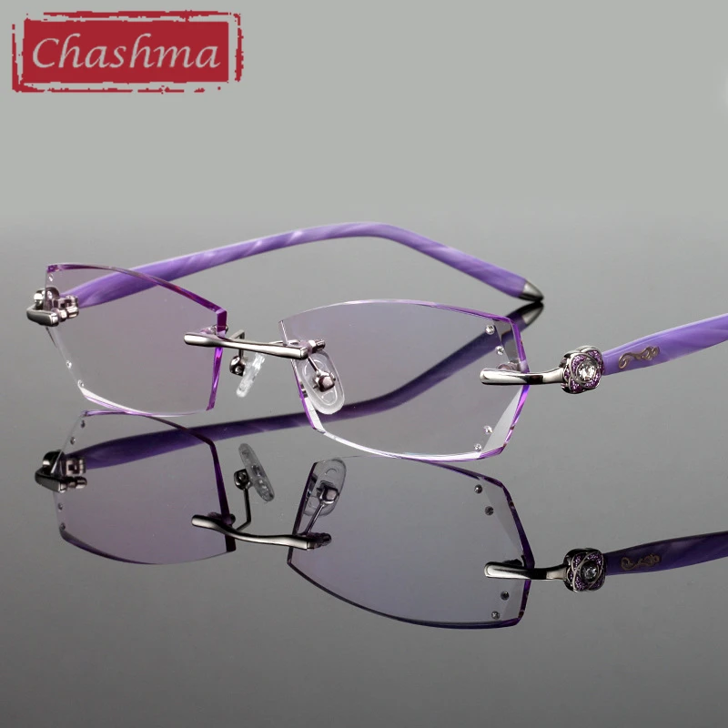 Оправа для очков женская без оправы фиолетовый градиентный оттенок компьютера с