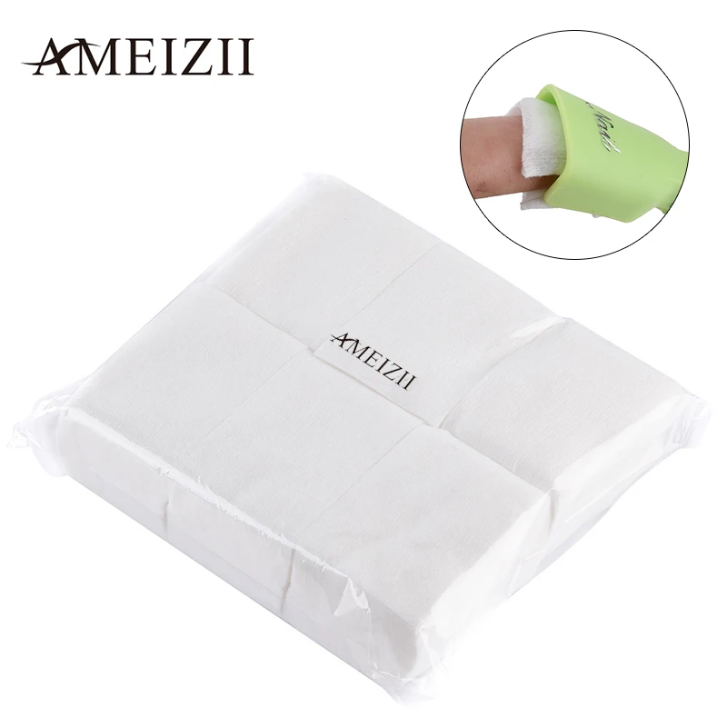 Ameizii 900 pc гель для снятия лака ногтей салфетки маникюр без ворса 100% хлопок