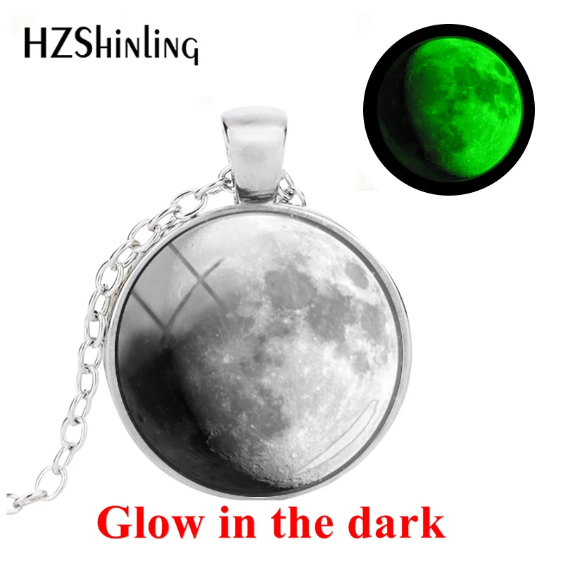 Светится в темноте Затмение луна ожерелье галактика Ювелирные изделия лунное