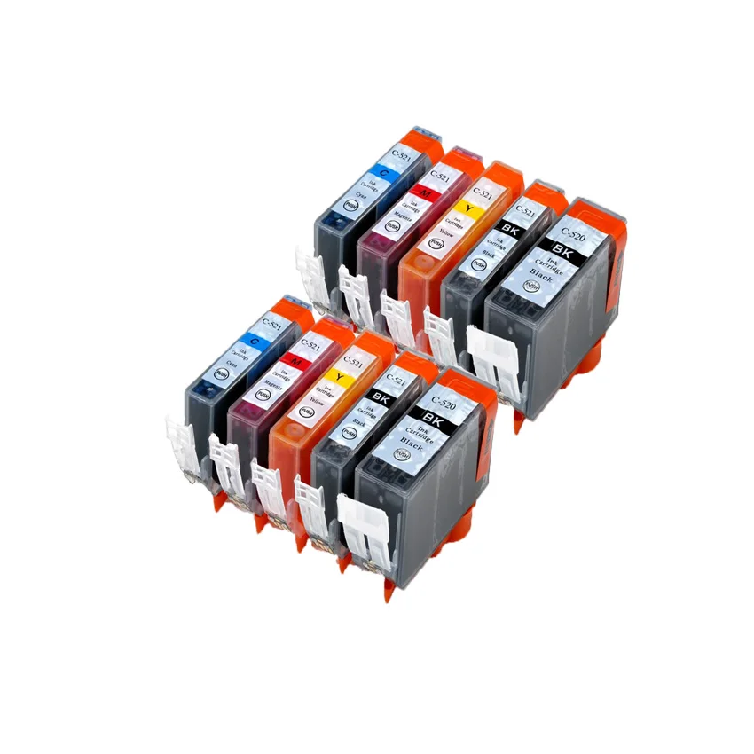 Совместимость PGI-520 Опи 520BK 521 чернильный картридж для принтера canon принтерам PIXMA MP540 MP550 MP560 MP620 MP630 MP640 iP3600 ip4600 ip4700 принтер - Цвет: 2 set