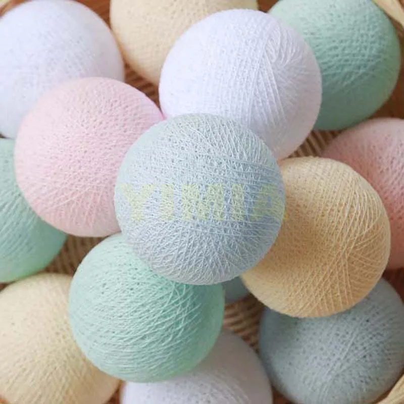 Белый кремовый мятный пастельный розовый детский голубой хлопковый шар